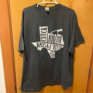 Gildan Texas meat beef barbecue men’s tshirt xxl gray